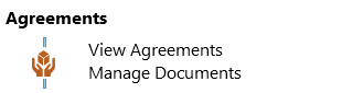 Dashboard Agreements Menu